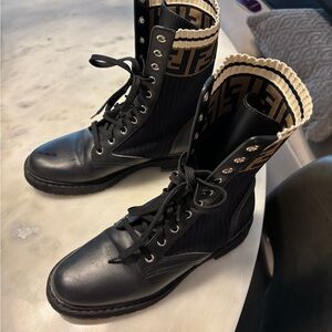Fendi Black Leather Boots